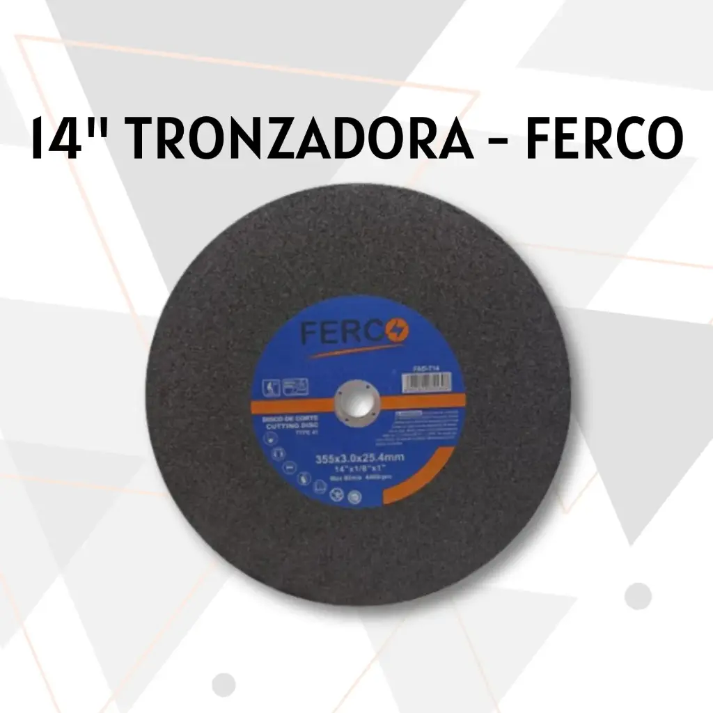 DISCO PARA TRONZADORA 14" X 1/8" X 1" (355X3.0X25.4mm) FERCO