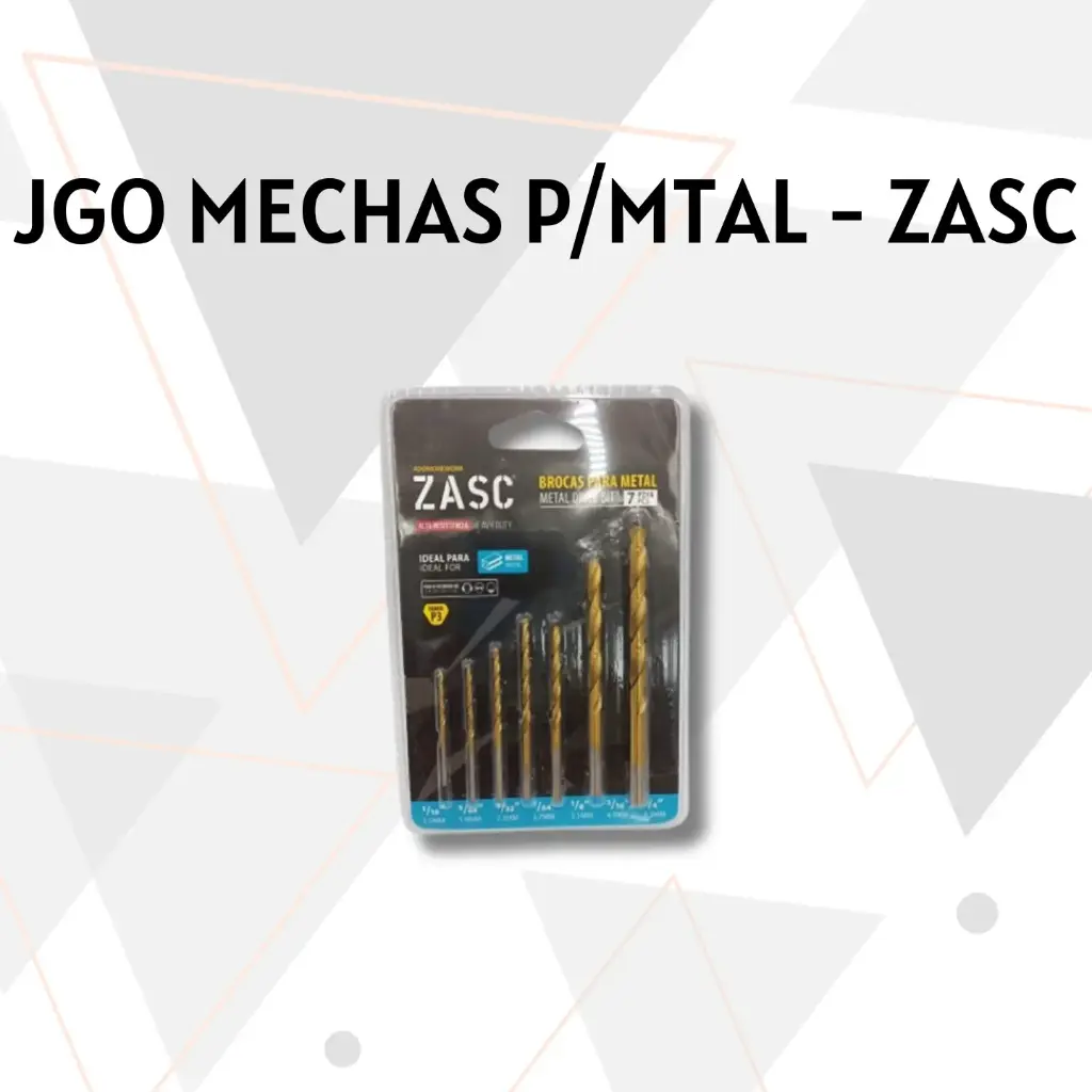 JUEGO DE MECHAS PARA METAL (1/16"- 1/4") ZASC