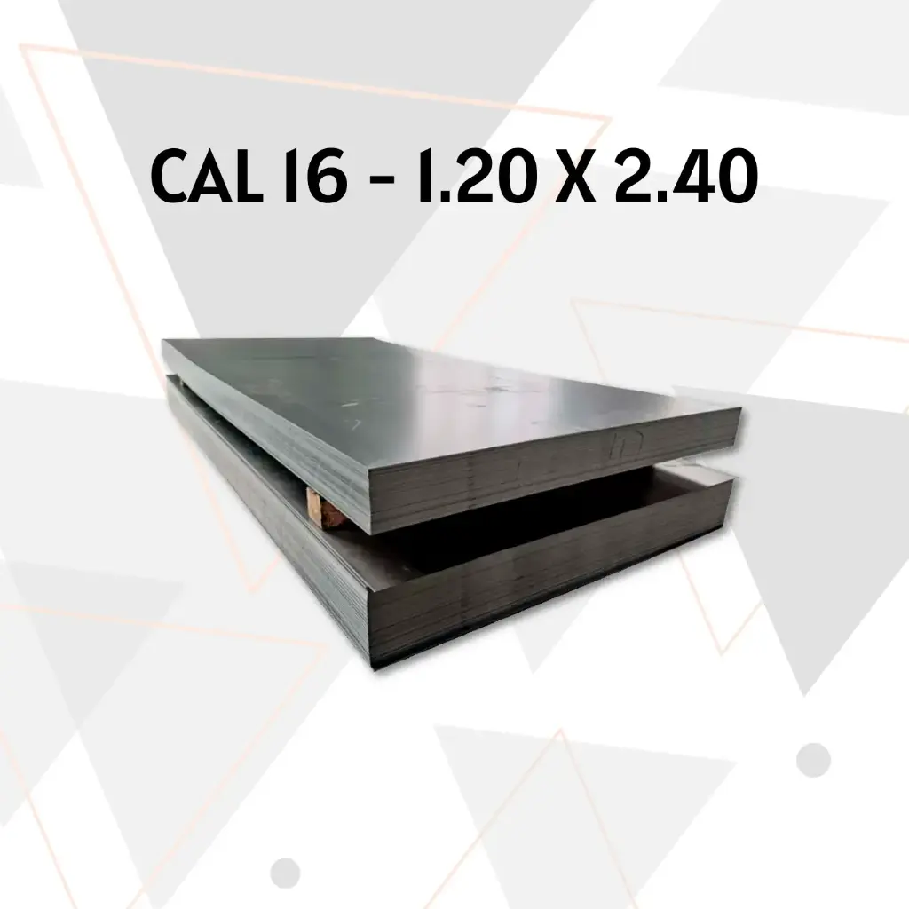 LAMINA HIERRO PULIDO 1,20 X 2,40 CAL 16