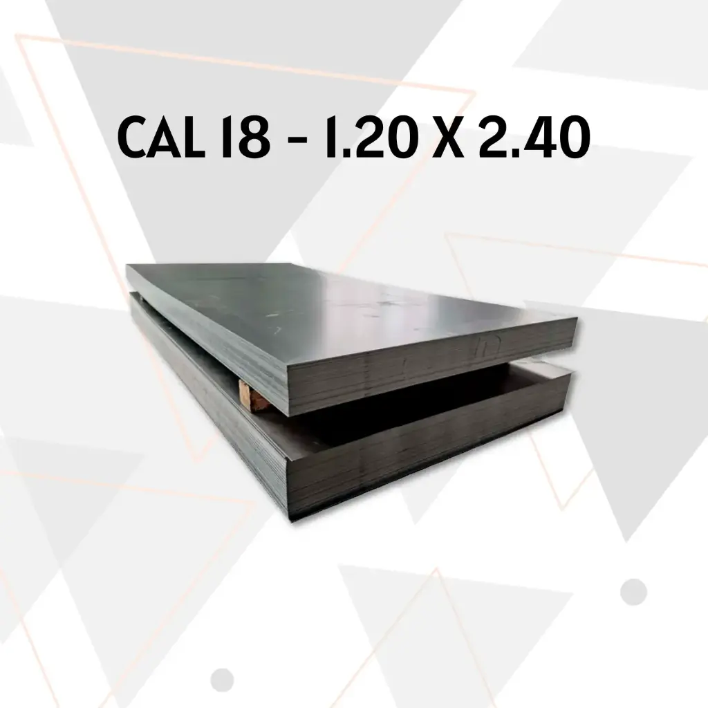 LAMINA HIERRO PULIDO 1,20 X 2,40 CAL 18