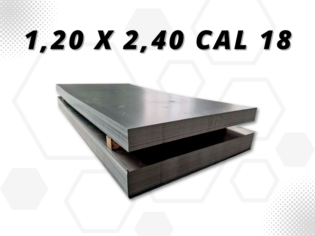 LAMINA HIERRO PULIDO 1,20 X 2,40 CAL 18