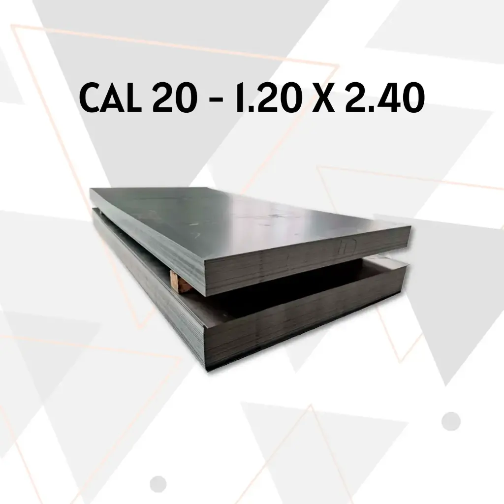LAMINA HIERRO PULIDO 1,20 X 2,40 CAL 20