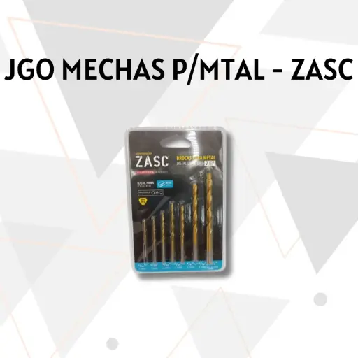 [JGMM01] JUEGO DE MECHAS PARA METAL (1/16"- 1/4") ZASC