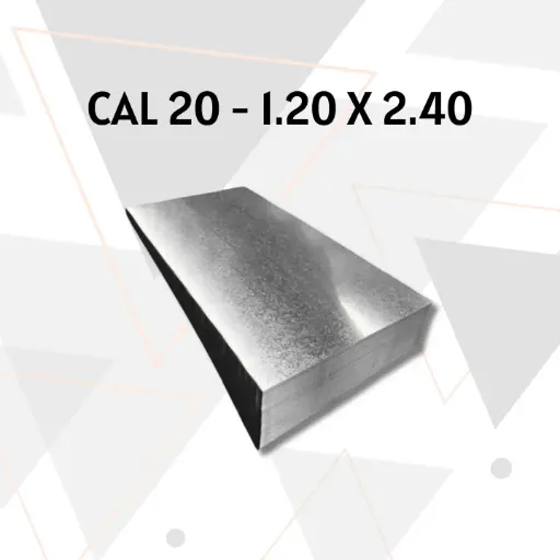 [LGV005] LAMINA GALVANIZADA 1,20 X 2,40 CAL 20