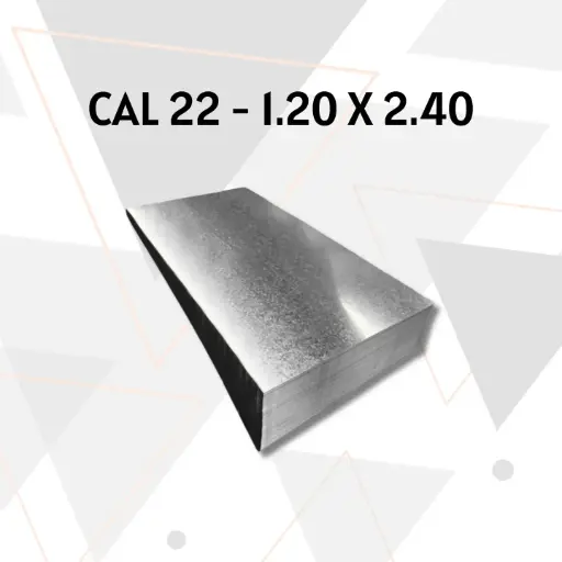 [LGV003] LAMINA GALVANIZADA 1,20 X 2,40 CAL 22