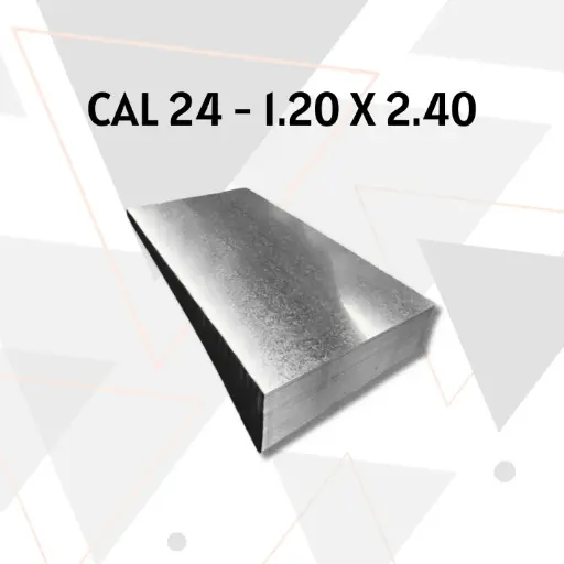 [LGV002] LAMINA GALVANIZADA 1,20 X 2,40 CAL 24