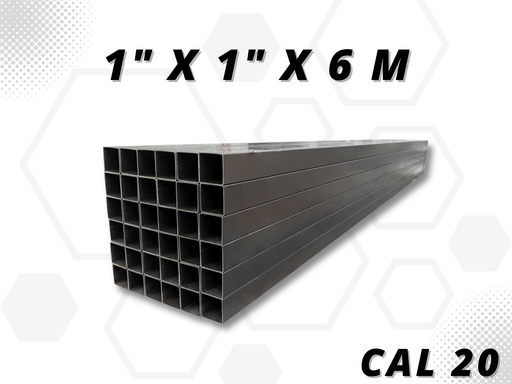 [THP001] TUBO HIERRO PULIDO 1" X 1" CAL 20 X 6 MTS
