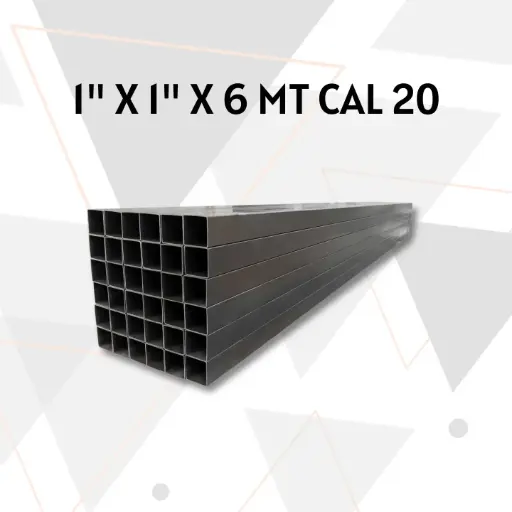 [THP001] TUBO HIERRO PULIDO 1" X 1" CAL 20 X 6 MTS