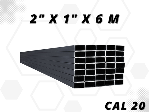 [THP002] TUBO HIERRO PULIDO 2" X 1" CAL 20 X 6 MTS